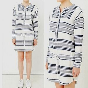 Xirena Emersyn Sorento Striped Beach Tunic Dress Women L Coastal Nautical Preppy